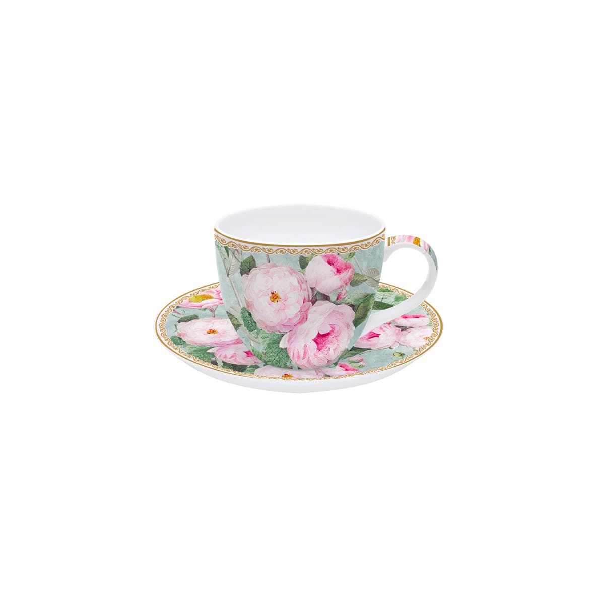 Taza con platito "Roses in bloom"