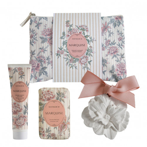 Set de neceser con jabón, crema de manos y escayola perfumada "Marquise"