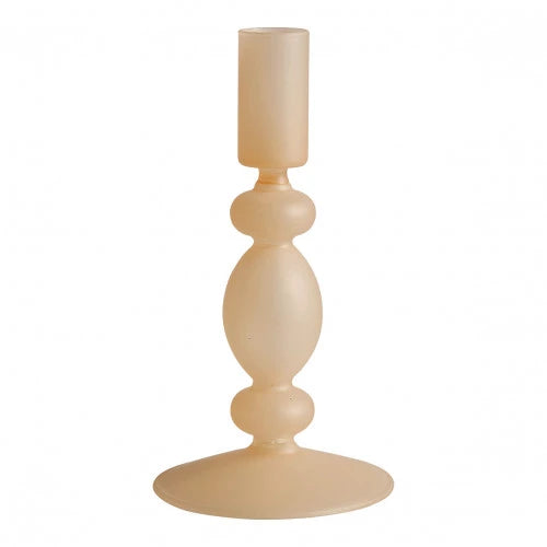 Set de 3 portavelas beige mate